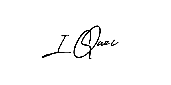 if you are searching for the best signature style for your name I Qazi. so please give up your signature search. here we have designed multiple signature styles  using AmerikaSignatureDemo-Regular. I Qazi signature style 3 images and pictures png