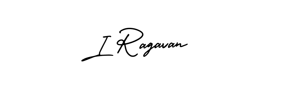 Design your own signature with our free online signature maker. With this signature software, you can create a handwritten (AmerikaSignatureDemo-Regular) signature for name I Ragavan. I Ragavan signature style 3 images and pictures png