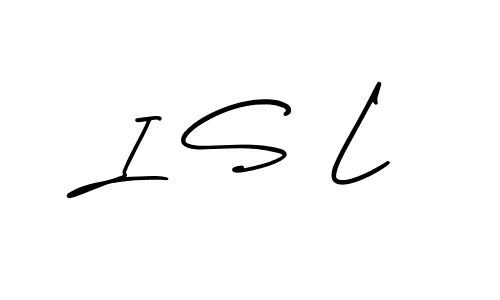 You should practise on your own different ways (AmerikaSignatureDemo-Regular) to write your name (I S L) in signature. don't let someone else do it for you. I S L signature style 3 images and pictures png