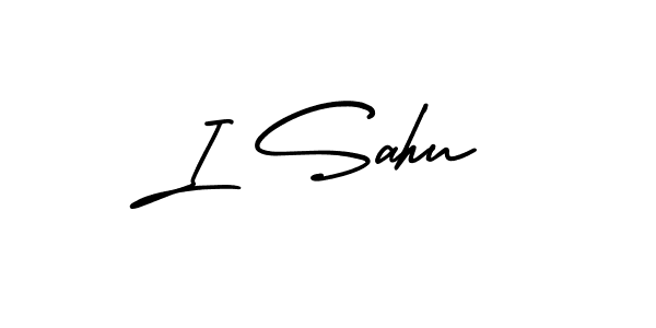 This is the best signature style for the I Sahu name. Also you like these signature font (AmerikaSignatureDemo-Regular). Mix name signature. I Sahu signature style 3 images and pictures png