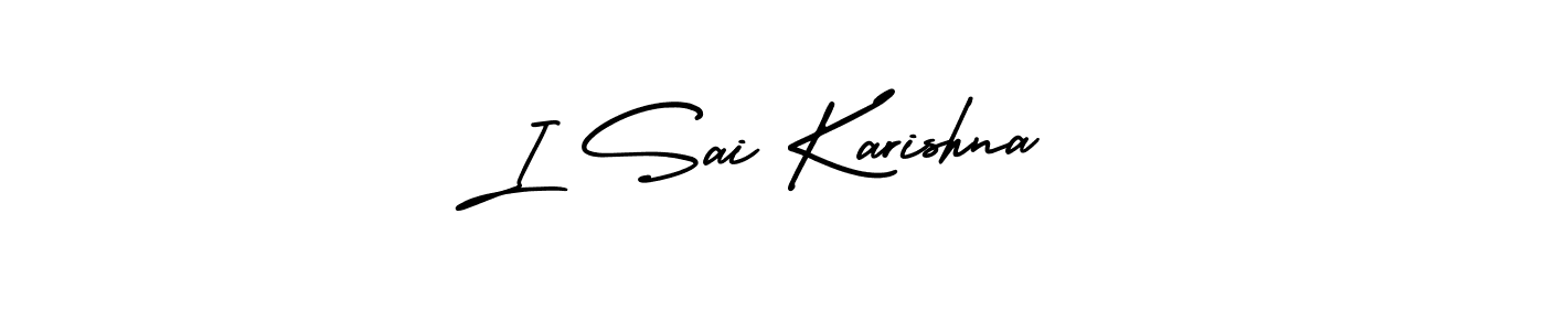 Design your own signature with our free online signature maker. With this signature software, you can create a handwritten (AmerikaSignatureDemo-Regular) signature for name I Sai Karishna. I Sai Karishna signature style 3 images and pictures png