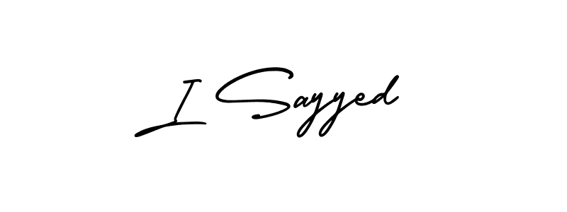 AmerikaSignatureDemo-Regular is a professional signature style that is perfect for those who want to add a touch of class to their signature. It is also a great choice for those who want to make their signature more unique. Get I Sayyed name to fancy signature for free. I Sayyed signature style 3 images and pictures png