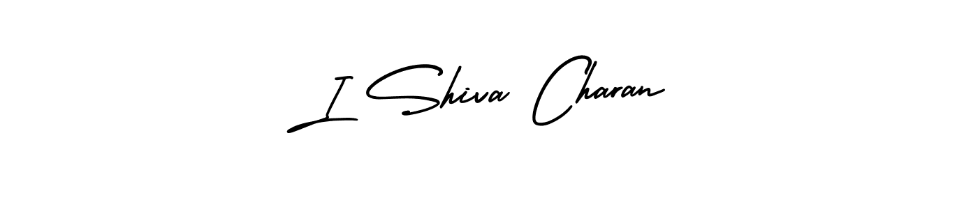 You should practise on your own different ways (AmerikaSignatureDemo-Regular) to write your name (I Shiva Charan) in signature. don't let someone else do it for you. I Shiva Charan signature style 3 images and pictures png