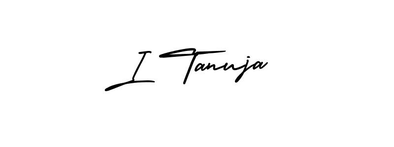 I Tanuja stylish signature style. Best Handwritten Sign (AmerikaSignatureDemo-Regular) for my name. Handwritten Signature Collection Ideas for my name I Tanuja. I Tanuja signature style 3 images and pictures png