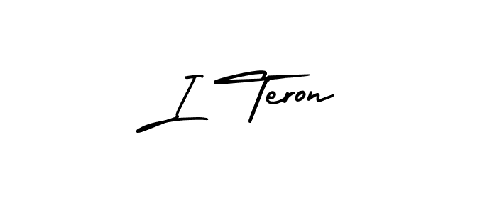 Use a signature maker to create a handwritten signature online. With this signature software, you can design (AmerikaSignatureDemo-Regular) your own signature for name I Teron. I Teron signature style 3 images and pictures png