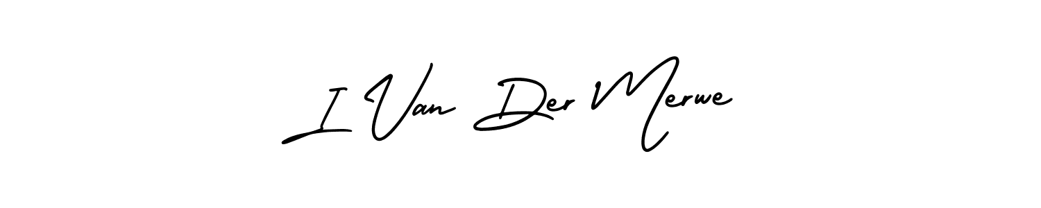 You should practise on your own different ways (AmerikaSignatureDemo-Regular) to write your name (I Van Der Merwe) in signature. don't let someone else do it for you. I Van Der Merwe signature style 3 images and pictures png