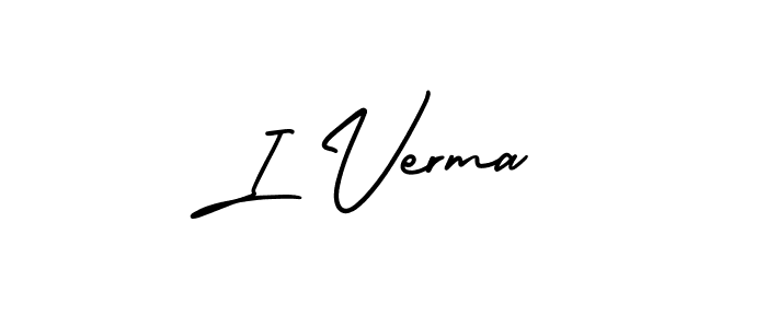 How to Draw I Verma signature style? AmerikaSignatureDemo-Regular is a latest design signature styles for name I Verma. I Verma signature style 3 images and pictures png