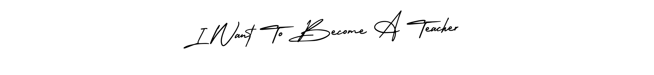 This is the best signature style for the I Want To Become A Teacher name. Also you like these signature font (AmerikaSignatureDemo-Regular). Mix name signature. I Want To Become A Teacher signature style 3 images and pictures png