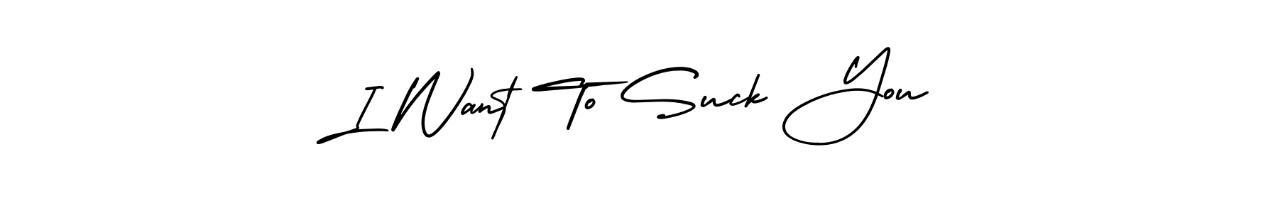 I Want To Suck You stylish signature style. Best Handwritten Sign (AmerikaSignatureDemo-Regular) for my name. Handwritten Signature Collection Ideas for my name I Want To Suck You. I Want To Suck You signature style 3 images and pictures png