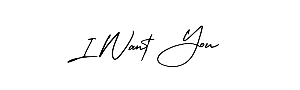 How to Draw I Want You signature style? AmerikaSignatureDemo-Regular is a latest design signature styles for name I Want You. I Want You signature style 3 images and pictures png