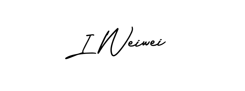 How to make I Weiwei name signature. Use AmerikaSignatureDemo-Regular style for creating short signs online. This is the latest handwritten sign. I Weiwei signature style 3 images and pictures png