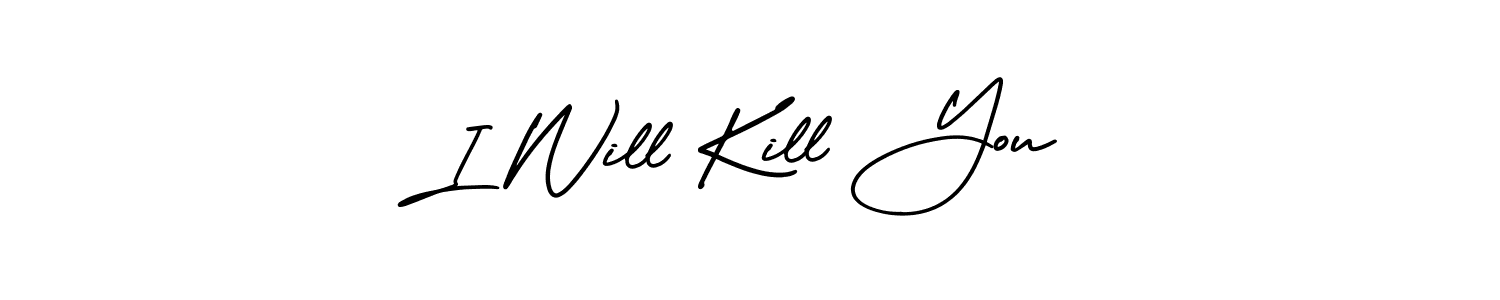 I Will Kill You stylish signature style. Best Handwritten Sign (AmerikaSignatureDemo-Regular) for my name. Handwritten Signature Collection Ideas for my name I Will Kill You. I Will Kill You signature style 3 images and pictures png