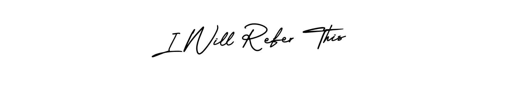 Use a signature maker to create a handwritten signature online. With this signature software, you can design (AmerikaSignatureDemo-Regular) your own signature for name I Will Refer This. I Will Refer This signature style 3 images and pictures png