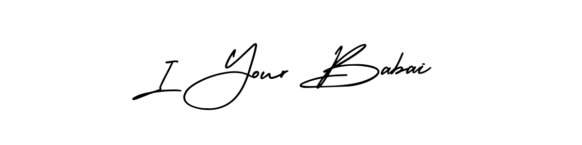 Make a short I Your Babai signature style. Manage your documents anywhere anytime using AmerikaSignatureDemo-Regular. Create and add eSignatures, submit forms, share and send files easily. I Your Babai signature style 3 images and pictures png