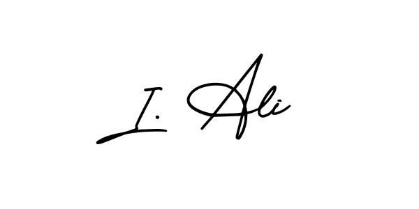 Make a beautiful signature design for name I. Ali. With this signature (AmerikaSignatureDemo-Regular) style, you can create a handwritten signature for free. I. Ali signature style 3 images and pictures png