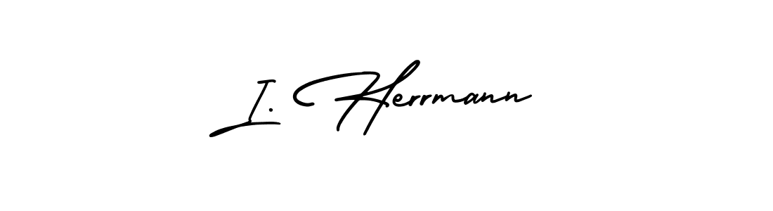 Use a signature maker to create a handwritten signature online. With this signature software, you can design (AmerikaSignatureDemo-Regular) your own signature for name I. Herrmann. I. Herrmann signature style 3 images and pictures png