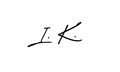 I. K. stylish signature style. Best Handwritten Sign (AmerikaSignatureDemo-Regular) for my name. Handwritten Signature Collection Ideas for my name I. K.. I. K. signature style 3 images and pictures png