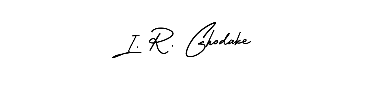 Similarly AmerikaSignatureDemo-Regular is the best handwritten signature design. Signature creator online .You can use it as an online autograph creator for name I. R. Ghodake. I. R. Ghodake signature style 3 images and pictures png