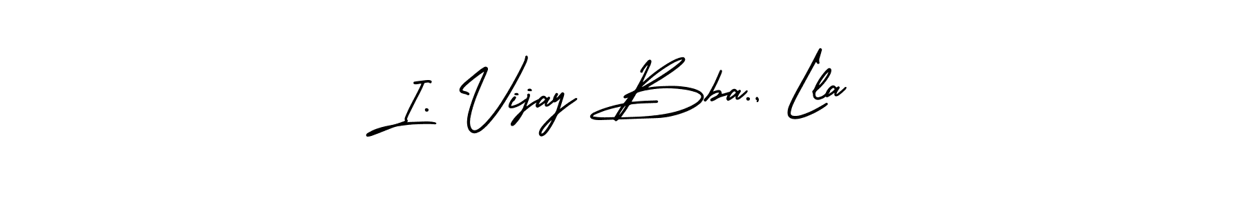 The best way (AmerikaSignatureDemo-Regular) to make a short signature is to pick only two or three words in your name. The name I. Vijay Bba., Lla include a total of six letters. For converting this name. I. Vijay Bba., Lla signature style 3 images and pictures png