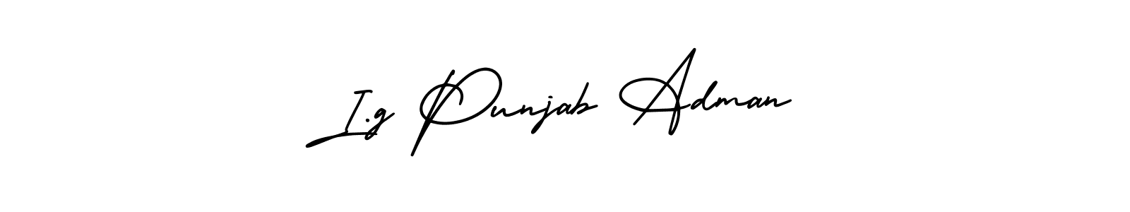 How to make I.g Punjab Adman name signature. Use AmerikaSignatureDemo-Regular style for creating short signs online. This is the latest handwritten sign. I.g Punjab Adman signature style 3 images and pictures png