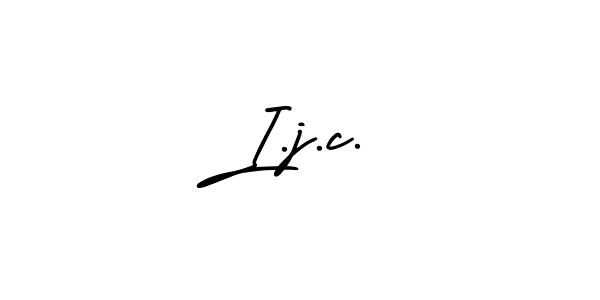 The best way (AmerikaSignatureDemo-Regular) to make a short signature is to pick only two or three words in your name. The name I.j.c. include a total of six letters. For converting this name. I.j.c. signature style 3 images and pictures png