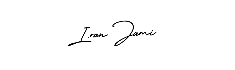 Similarly AmerikaSignatureDemo-Regular is the best handwritten signature design. Signature creator online .You can use it as an online autograph creator for name I.ran Jami. I.ran Jami signature style 3 images and pictures png