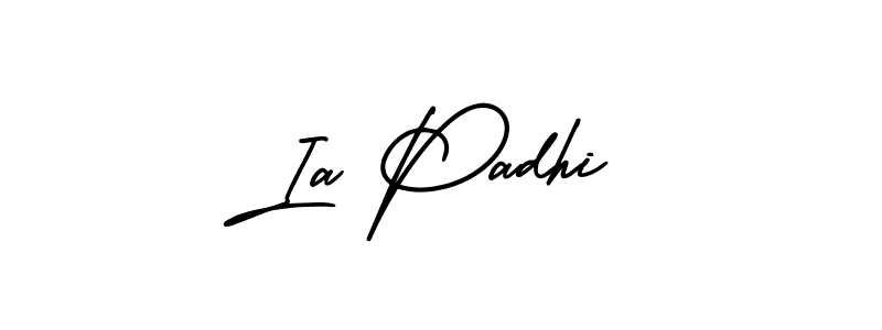 AmerikaSignatureDemo-Regular is a professional signature style that is perfect for those who want to add a touch of class to their signature. It is also a great choice for those who want to make their signature more unique. Get Ia Padhi name to fancy signature for free. Ia Padhi signature style 3 images and pictures png