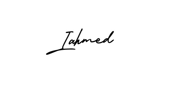 Design your own signature with our free online signature maker. With this signature software, you can create a handwritten (AmerikaSignatureDemo-Regular) signature for name Iahmed. Iahmed signature style 3 images and pictures png