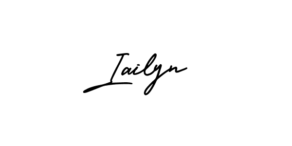 The best way (AmerikaSignatureDemo-Regular) to make a short signature is to pick only two or three words in your name. The name Iailyn include a total of six letters. For converting this name. Iailyn signature style 3 images and pictures png