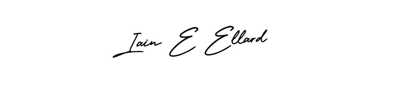 The best way (AmerikaSignatureDemo-Regular) to make a short signature is to pick only two or three words in your name. The name Iain E Ellard include a total of six letters. For converting this name. Iain E Ellard signature style 3 images and pictures png