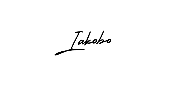 Iakobo stylish signature style. Best Handwritten Sign (AmerikaSignatureDemo-Regular) for my name. Handwritten Signature Collection Ideas for my name Iakobo. Iakobo signature style 3 images and pictures png