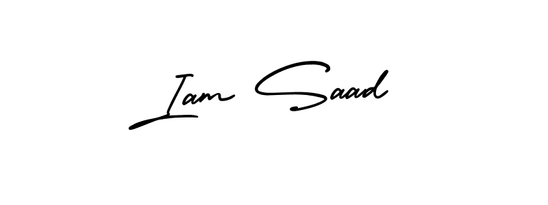 Create a beautiful signature design for name Iam Saad. With this signature (AmerikaSignatureDemo-Regular) fonts, you can make a handwritten signature for free. Iam Saad signature style 3 images and pictures png