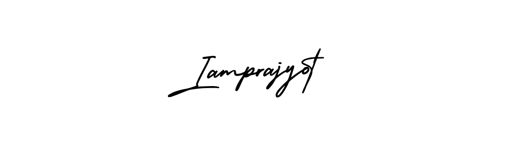 Use a signature maker to create a handwritten signature online. With this signature software, you can design (AmerikaSignatureDemo-Regular) your own signature for name Iamprajyot. Iamprajyot signature style 3 images and pictures png