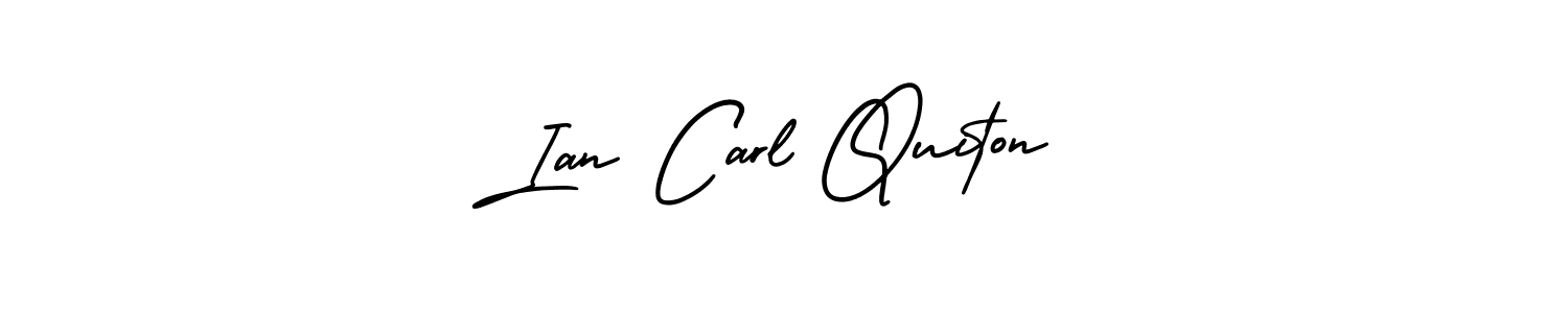 Create a beautiful signature design for name Ian Carl Quiton. With this signature (AmerikaSignatureDemo-Regular) fonts, you can make a handwritten signature for free. Ian Carl Quiton signature style 3 images and pictures png