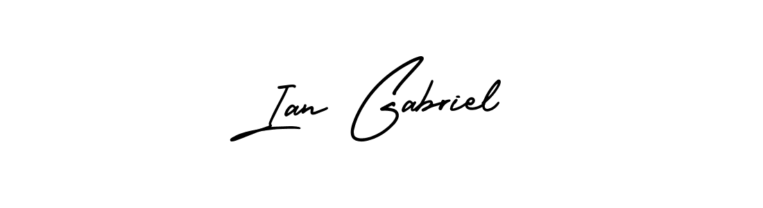 How to make Ian Gabriel name signature. Use AmerikaSignatureDemo-Regular style for creating short signs online. This is the latest handwritten sign. Ian Gabriel signature style 3 images and pictures png