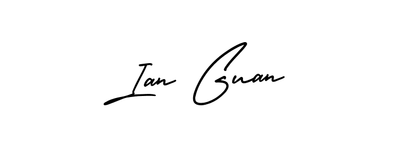 How to make Ian Guan signature? AmerikaSignatureDemo-Regular is a professional autograph style. Create handwritten signature for Ian Guan name. Ian Guan signature style 3 images and pictures png