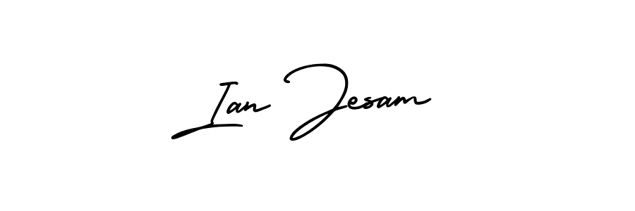 The best way (AmerikaSignatureDemo-Regular) to make a short signature is to pick only two or three words in your name. The name Ian Jesam include a total of six letters. For converting this name. Ian Jesam signature style 3 images and pictures png