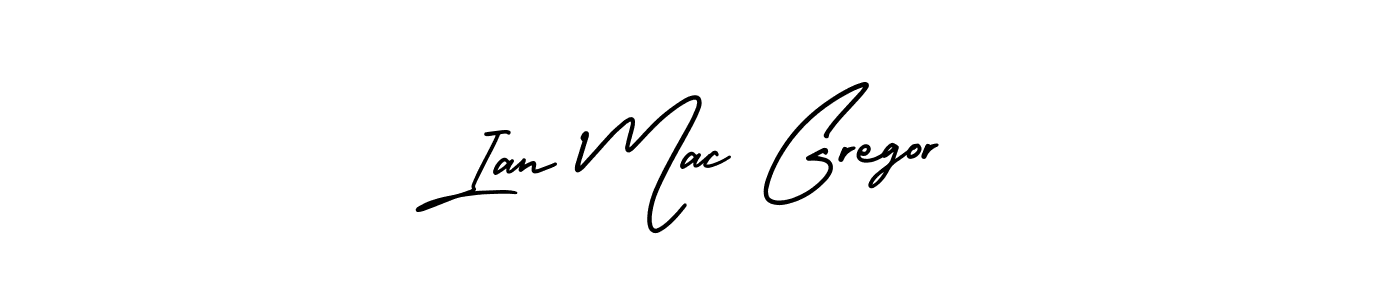 The best way (AmerikaSignatureDemo-Regular) to make a short signature is to pick only two or three words in your name. The name Ian Mac Gregor include a total of six letters. For converting this name. Ian Mac Gregor signature style 3 images and pictures png