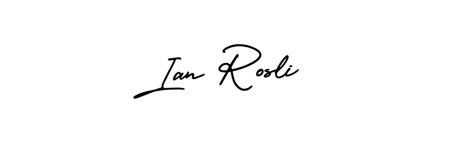 AmerikaSignatureDemo-Regular is a professional signature style that is perfect for those who want to add a touch of class to their signature. It is also a great choice for those who want to make their signature more unique. Get Ian Rosli name to fancy signature for free. Ian Rosli signature style 3 images and pictures png