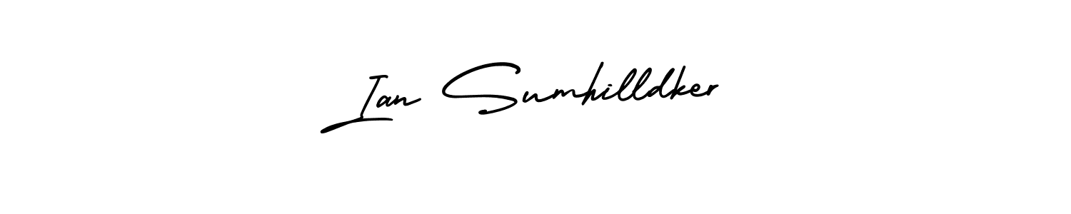 How to make Ian Sumhilldker name signature. Use AmerikaSignatureDemo-Regular style for creating short signs online. This is the latest handwritten sign. Ian Sumhilldker signature style 3 images and pictures png