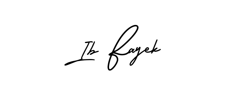 Also You can easily find your signature by using the search form. We will create Ib Fayek name handwritten signature images for you free of cost using AmerikaSignatureDemo-Regular sign style. Ib Fayek signature style 3 images and pictures png