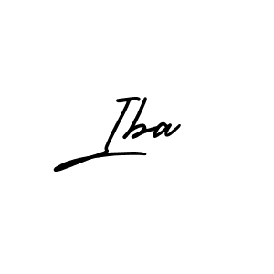 The best way (AmerikaSignatureDemo-Regular) to make a short signature is to pick only two or three words in your name. The name Iba include a total of six letters. For converting this name. Iba signature style 3 images and pictures png