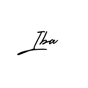 How to make Iba name signature. Use AmerikaSignatureDemo-Regular style for creating short signs online. This is the latest handwritten sign. Iba signature style 3 images and pictures png
