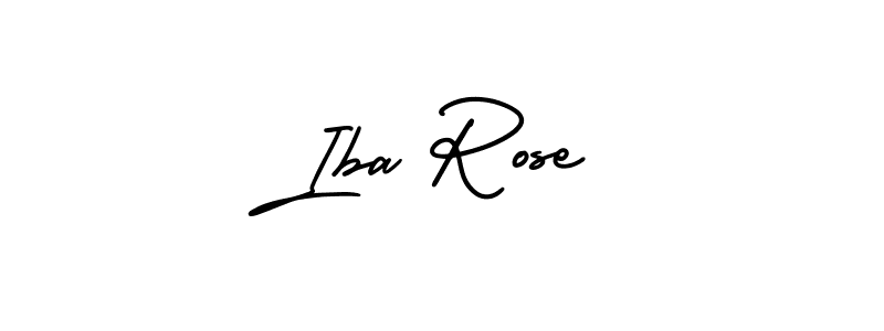 This is the best signature style for the Iba Rose name. Also you like these signature font (AmerikaSignatureDemo-Regular). Mix name signature. Iba Rose signature style 3 images and pictures png