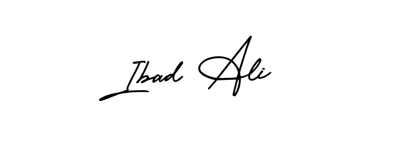 Ibad Ali stylish signature style. Best Handwritten Sign (AmerikaSignatureDemo-Regular) for my name. Handwritten Signature Collection Ideas for my name Ibad Ali. Ibad Ali signature style 3 images and pictures png