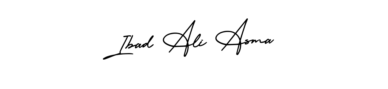 AmerikaSignatureDemo-Regular is a professional signature style that is perfect for those who want to add a touch of class to their signature. It is also a great choice for those who want to make their signature more unique. Get Ibad Ali Asma name to fancy signature for free. Ibad Ali Asma signature style 3 images and pictures png