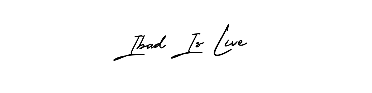 You should practise on your own different ways (AmerikaSignatureDemo-Regular) to write your name (Ibad Is Live) in signature. don't let someone else do it for you. Ibad Is Live signature style 3 images and pictures png