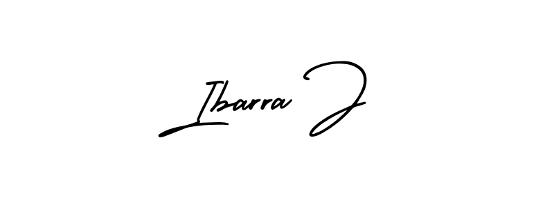 The best way (AmerikaSignatureDemo-Regular) to make a short signature is to pick only two or three words in your name. The name Ibarra J include a total of six letters. For converting this name. Ibarra J signature style 3 images and pictures png