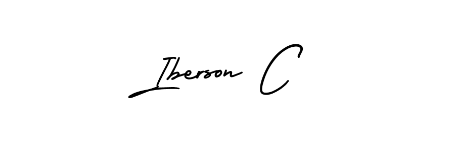 It looks lik you need a new signature style for name Iberson C. Design unique handwritten (AmerikaSignatureDemo-Regular) signature with our free signature maker in just a few clicks. Iberson C signature style 3 images and pictures png