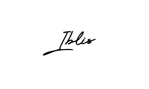 Use a signature maker to create a handwritten signature online. With this signature software, you can design (AmerikaSignatureDemo-Regular) your own signature for name Iblis. Iblis signature style 3 images and pictures png